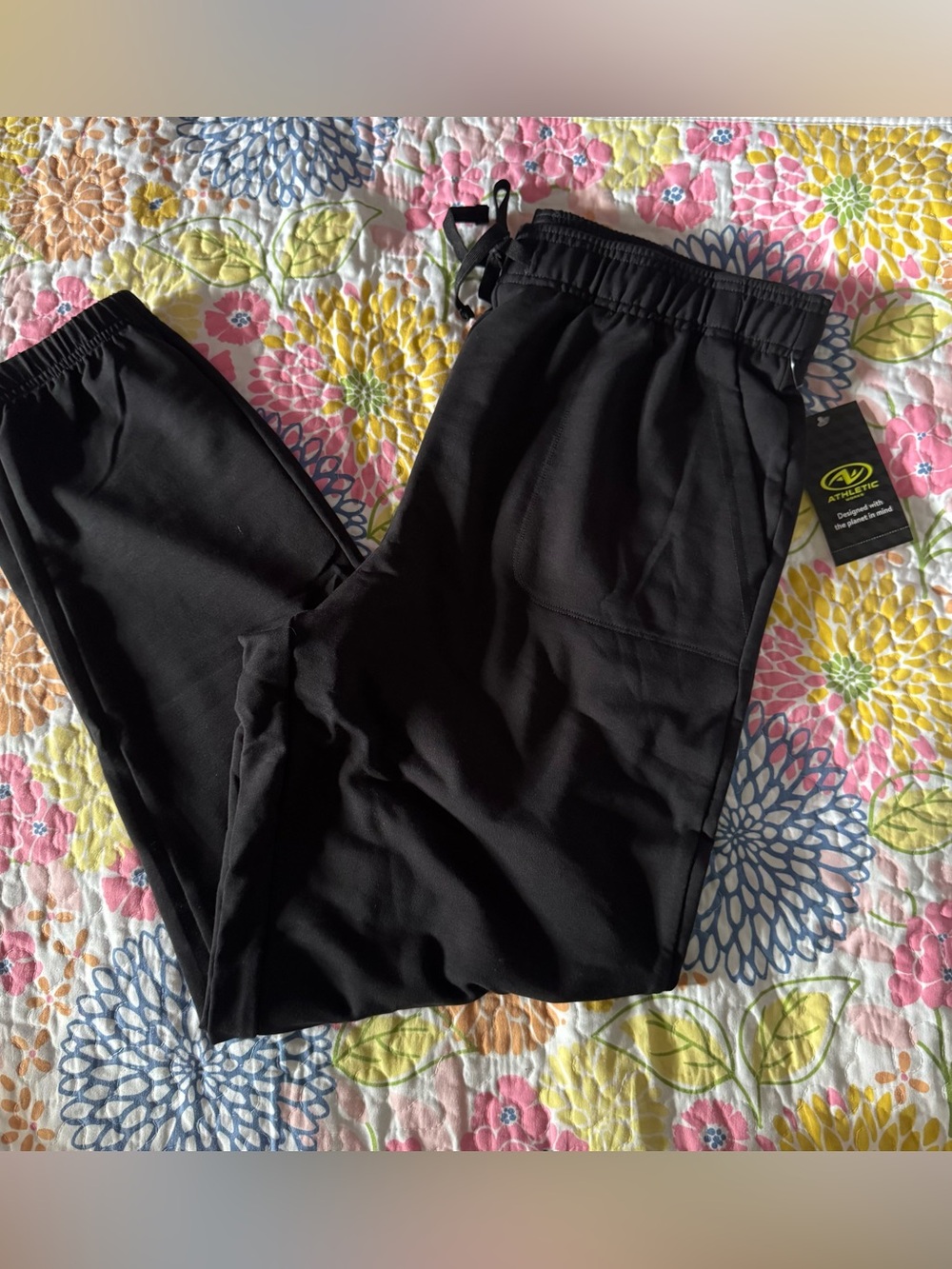 NWT medium black French Terry joggers